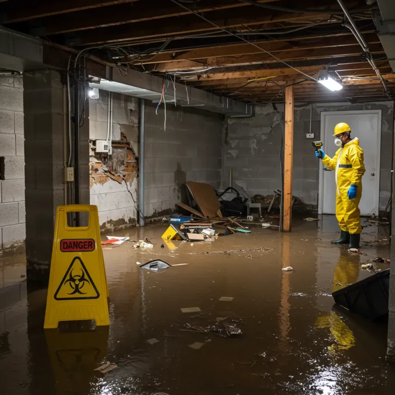 Flooded Basement Electrical Hazard in Scissors, TX Property